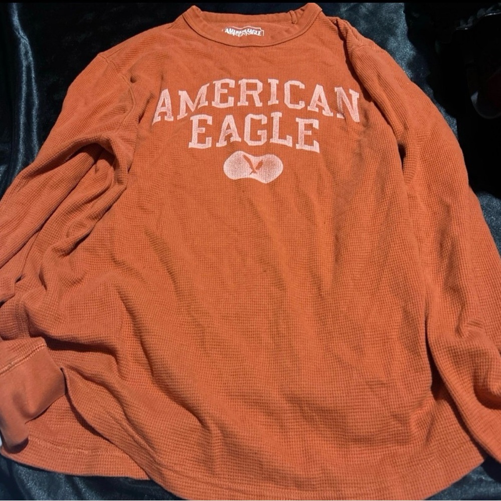 American Eagle Outfitters Men's Rust Crewneck Sweater